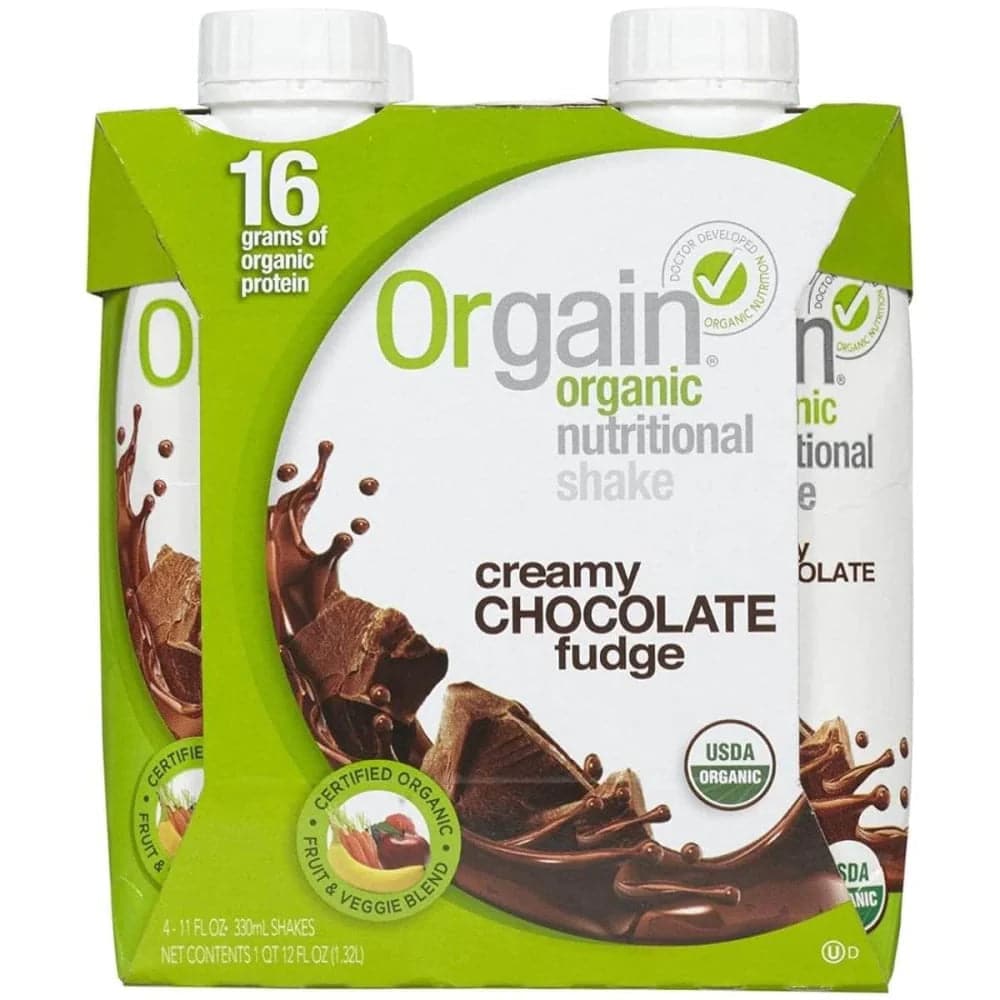Orgain – Protein Shake Chocolate Fudge 4pk – 12floz