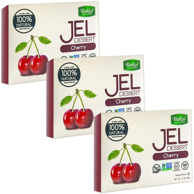 Bakol Vegan Cherry Flavor Jello, 3 oz (Pack of 3)