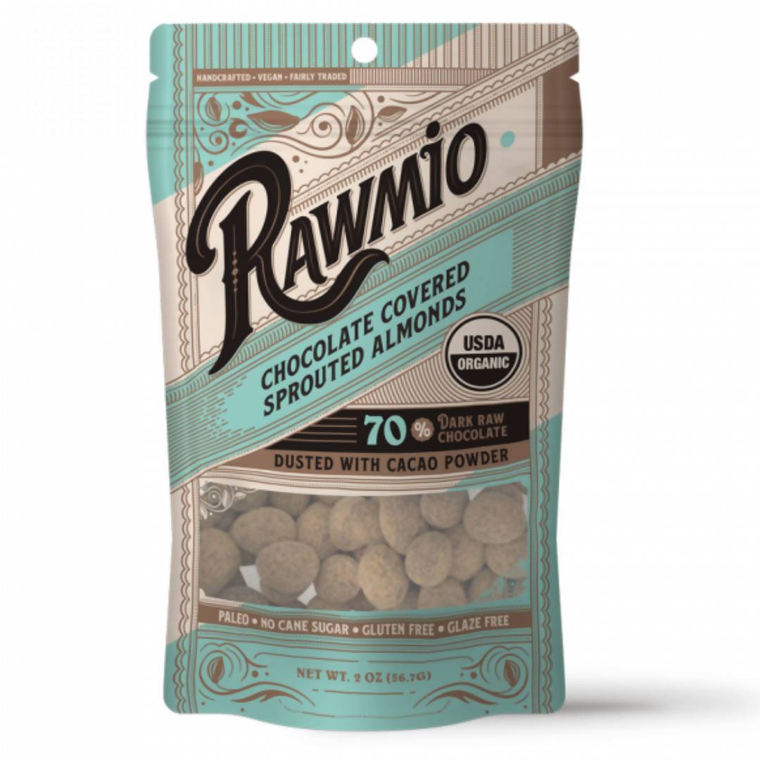 Rawmio Chocolate Covered Sprouted Almonds – 18 Bags x 2oz