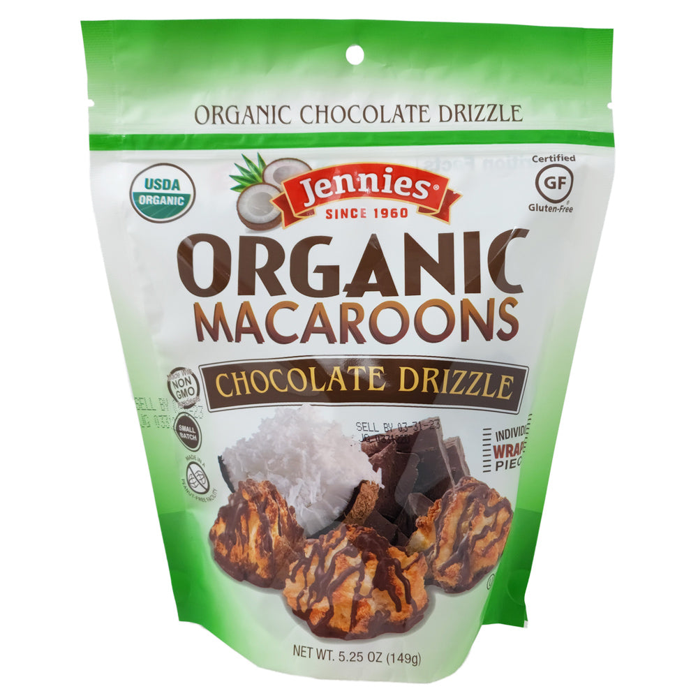 Jennies Organic Macaroons Chocolate Drizzle – 5.25oz