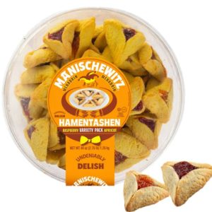 Manischewitz Hamentashen Cookies, Raspberry and Apricot Variety Pack, 44 oz, Kosher