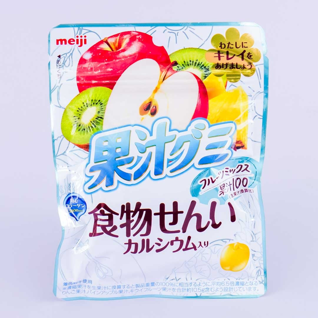 Meiji Kajyu Fiber Calcium Fruit Gummies – Mixed Fruits