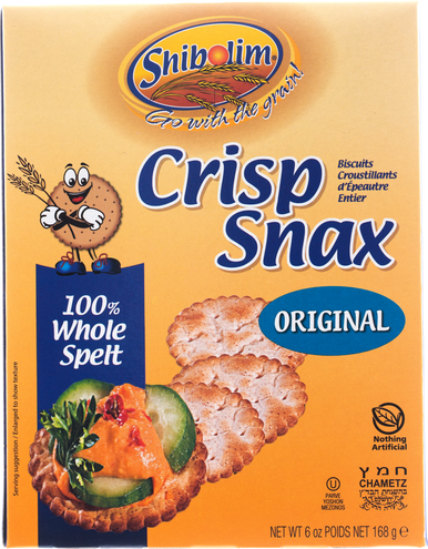 Shibolim Whole Spelt Original Crisp Snax, 6 oz