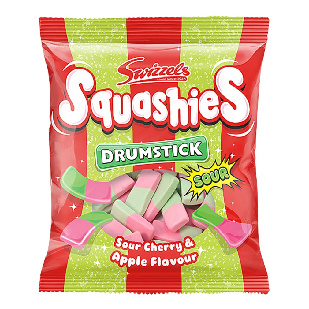 Swizzels Squashies Sour Drumstick – Sour cherry & Apple
