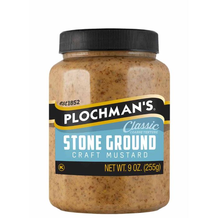 Plochmans Mustard Stone Ground Pet 9 Oz – Pack Of 12