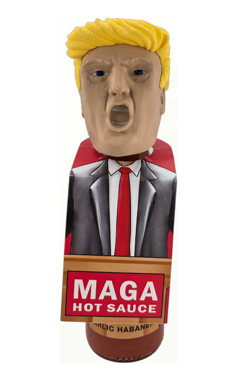 President Trump’s MAGA Head Garlic Habanero Hot Sauce, 5oz.