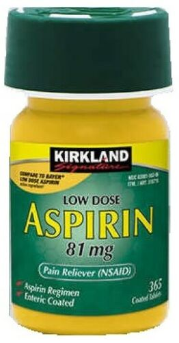 Kirkland Signature Aspirin Low Dose 81 mg., 365 Tablets