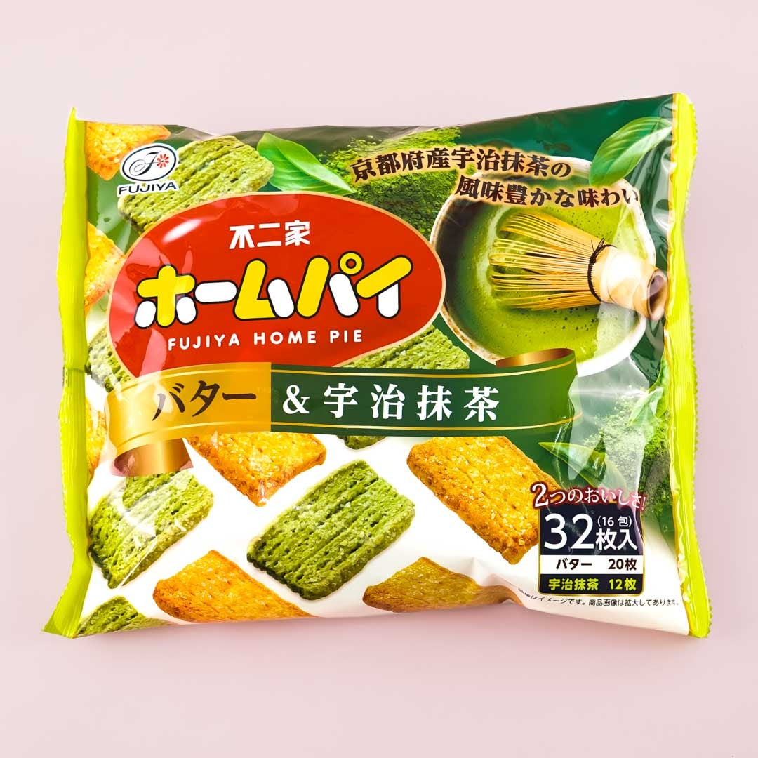 Fujiya Home Pie Snacks – Butter & Uji Matcha