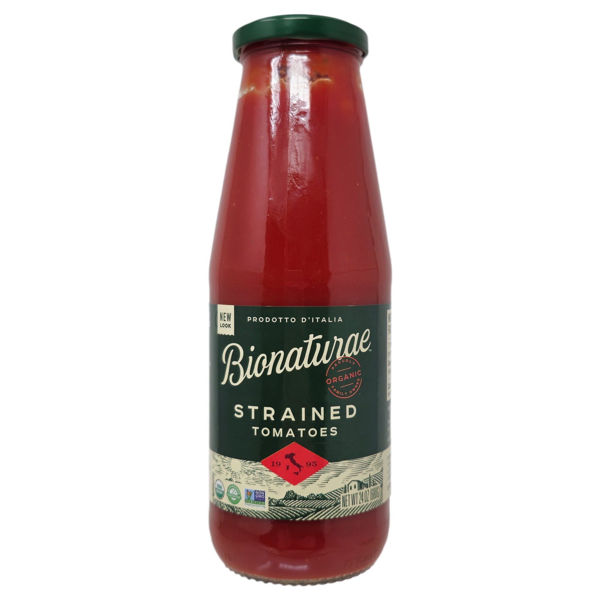 Bionaturae Organic Strained Tomatoes No Salt Added – 24oz.