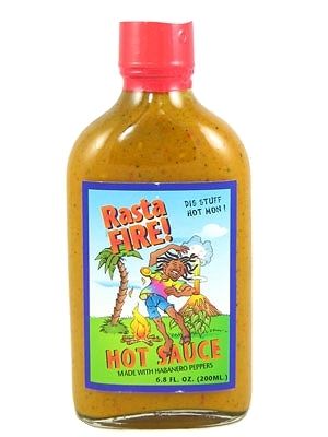 Rasta Fire! Hot Hot Sauce, 6.8oz.