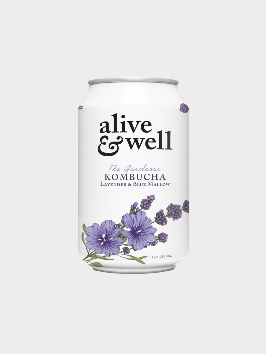 Lavender & Blue Mallow Kombucha Cans – 6 Pack case