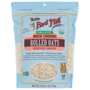 Bob’s Red Mill – Oats Rolled Quick Cook Organic, 16 oz – Pack of 4