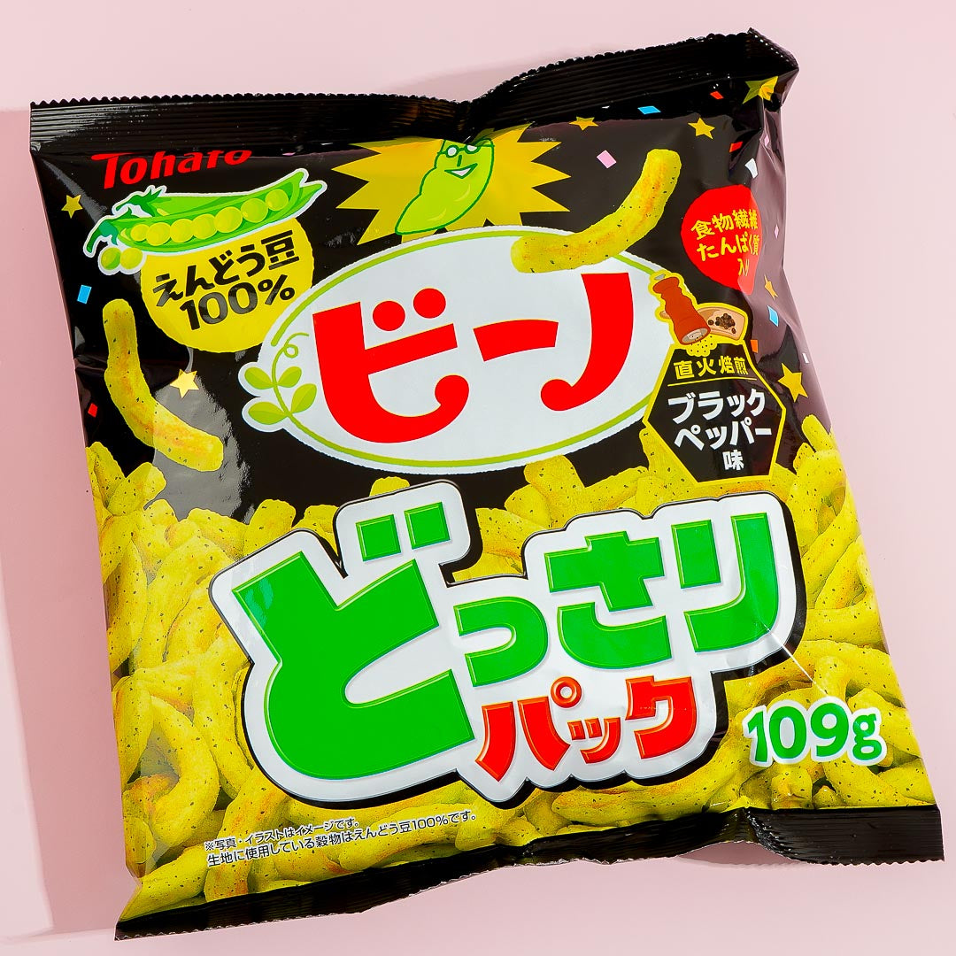 Tohato Beano Edamame Snacks Big Pack – Black Pepper