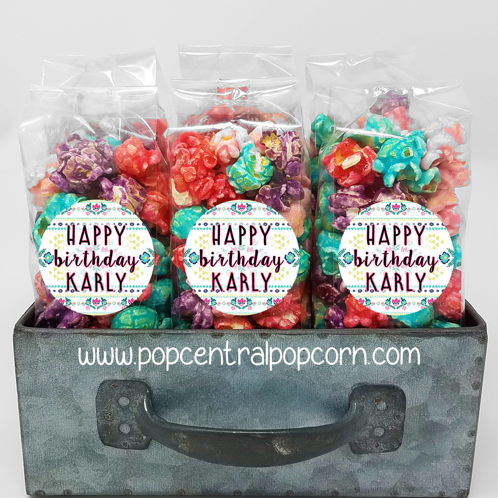 Boho Birthday – Popcorn Party Favors