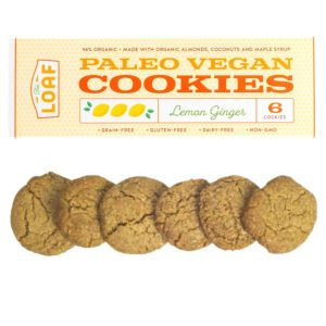 Organic Paleo Vegan Lemon Ginger Cookies Box – 6 box x 4.5oz
