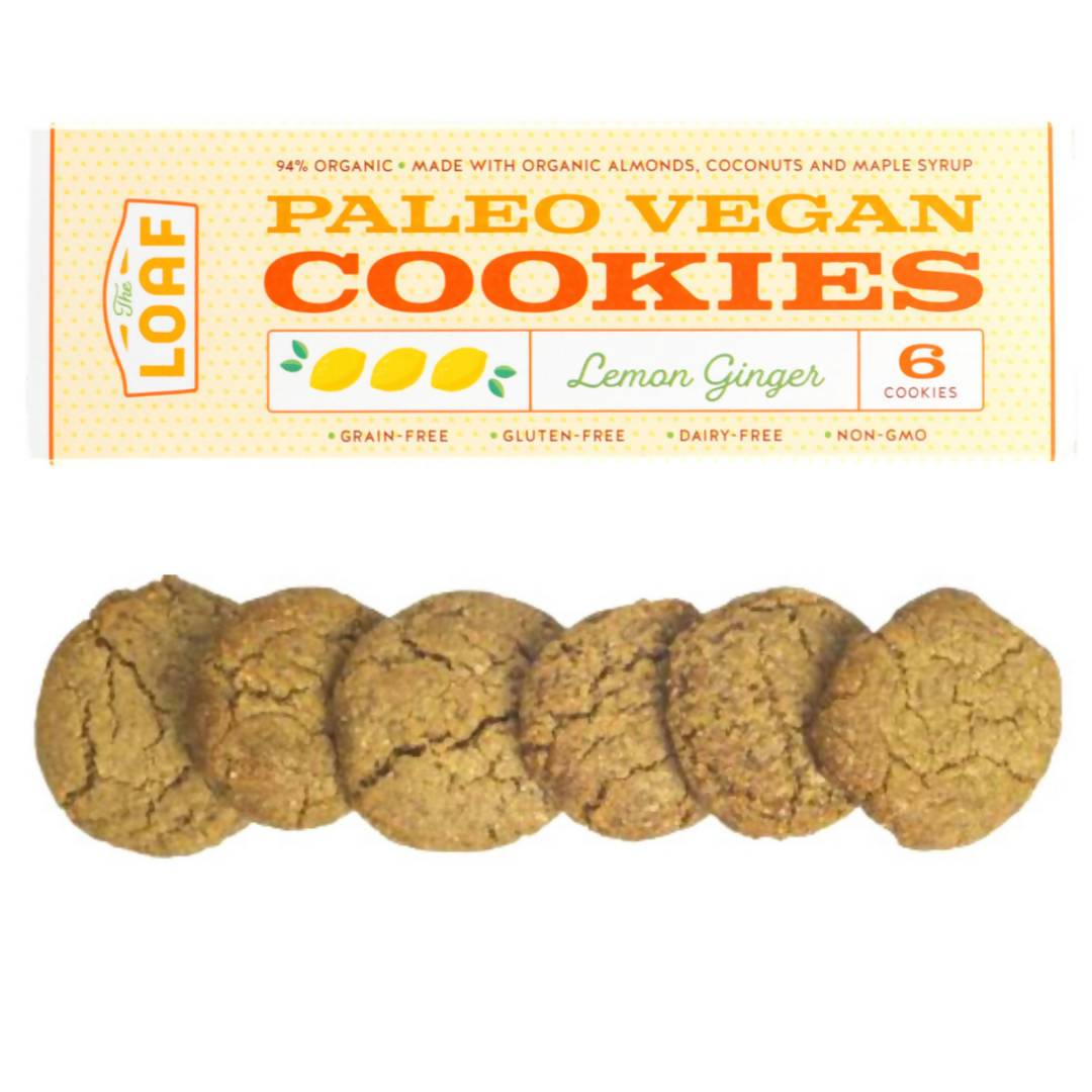 Organic Paleo Vegan Lemon Ginger Cookies Box – 6 box x 4.5oz