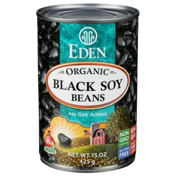 Eden Foods – Organic Black Soy Beans No Salt, 15 Oz | Pack of 1