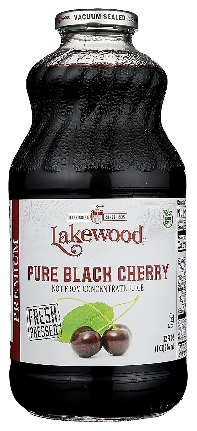 Lakewood Premium Pure Fruit Juice Pressed Black Cherry 32 Fl Oz | Pack