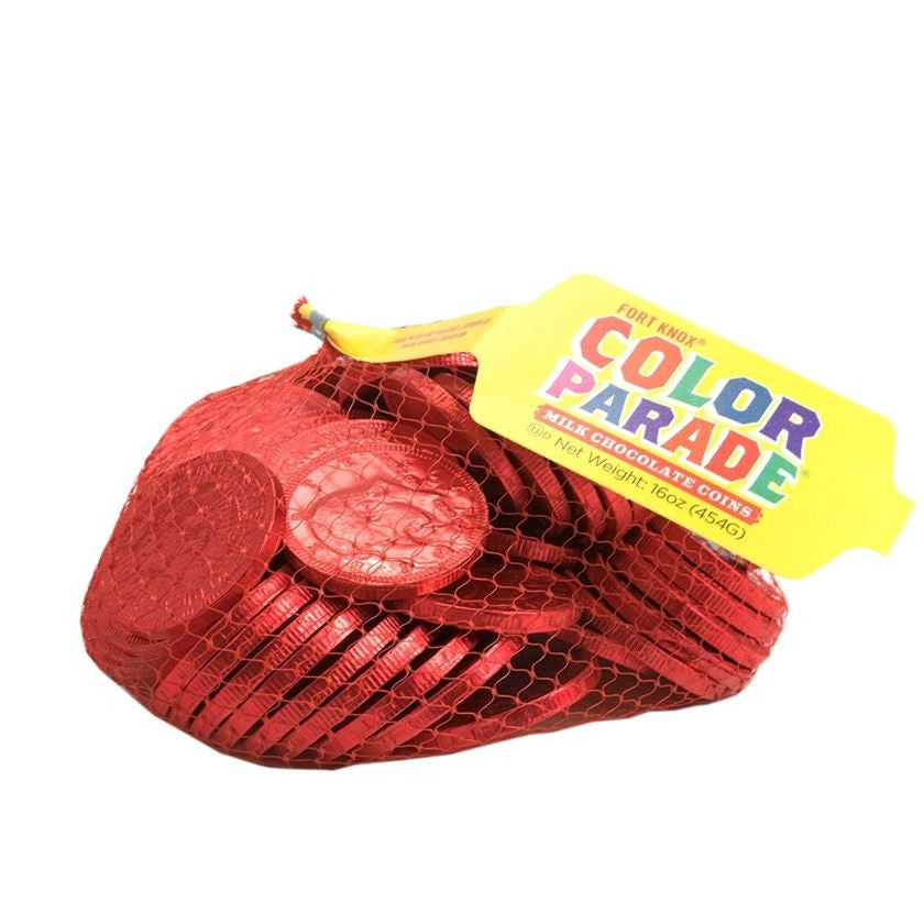 Red Chocolate Foil Coins