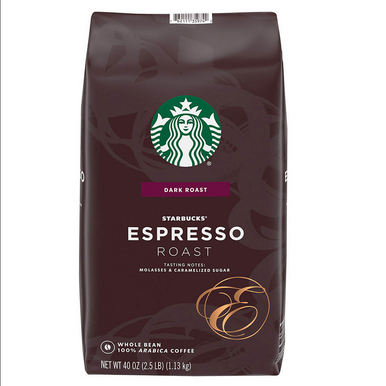 Starbucks Espresso Roast Whole Coffee Beans, 40 oz.