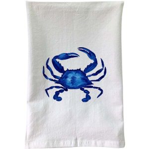 Blue Crab Flour Sack Towel | B McVan Designs