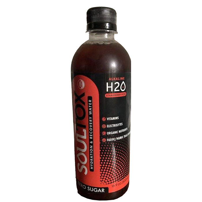 Soultox – Strawberry Pomegranate Water, 16.9 fl oz | Pack of 12