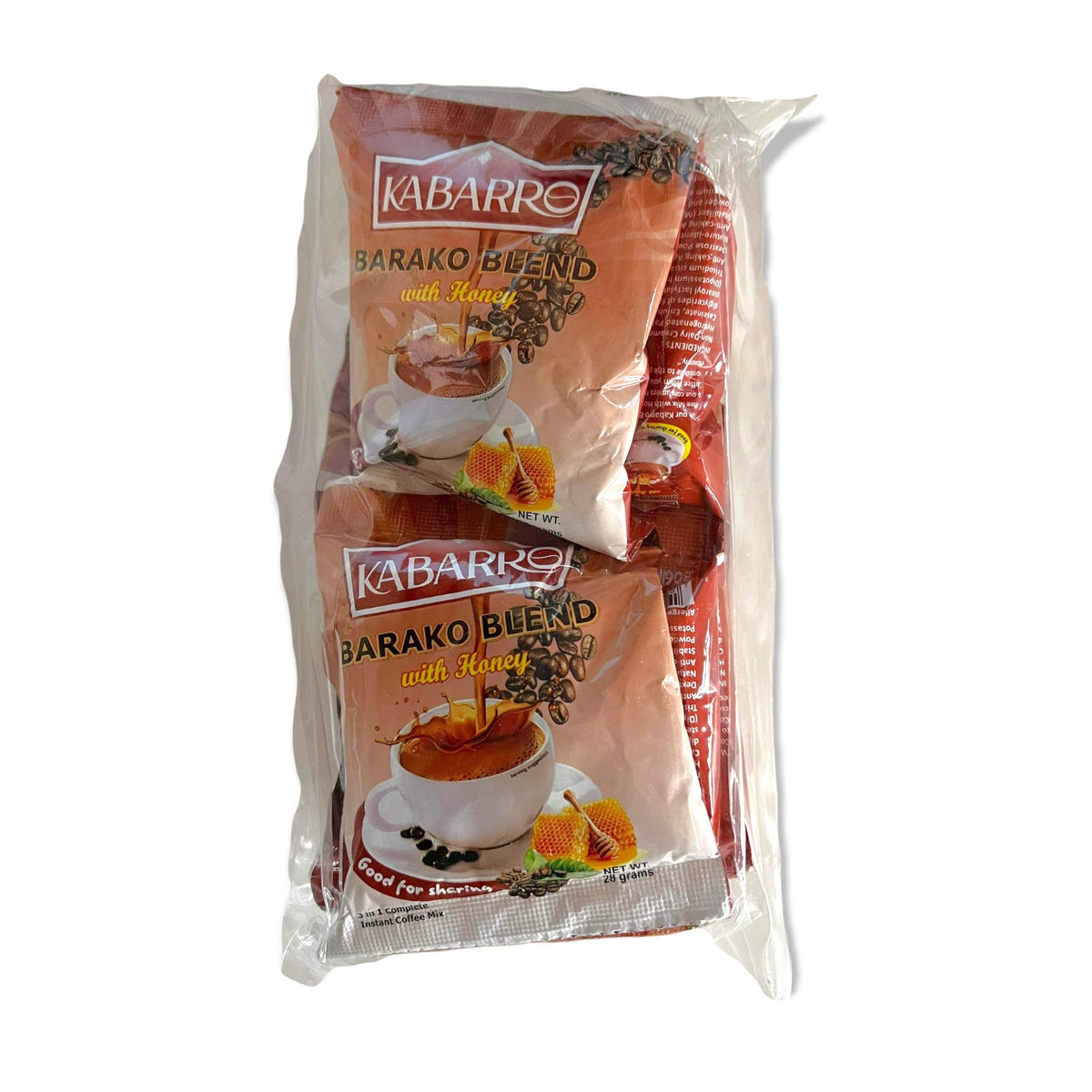 Kabarro – 3 in 1 Barako Blend w/ Honey – 10 Sachets – 28 G