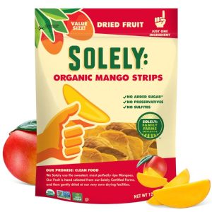 Solely – Mango Dried Strips, 12 oz | Pack of 8