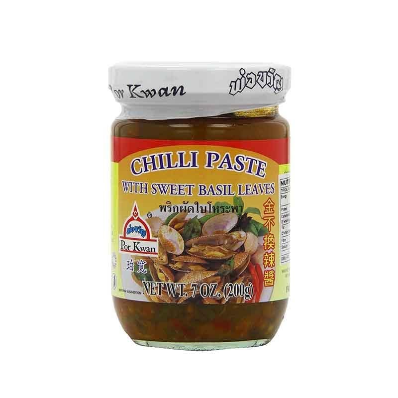 Por Kwan Chilli Paste with Sweet Basil Leaves