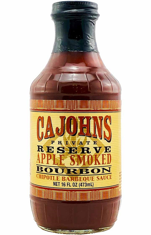 CaJohn’s Applewood Smoked Bourbon Chipotle Barbecue Sauce, 16oz.