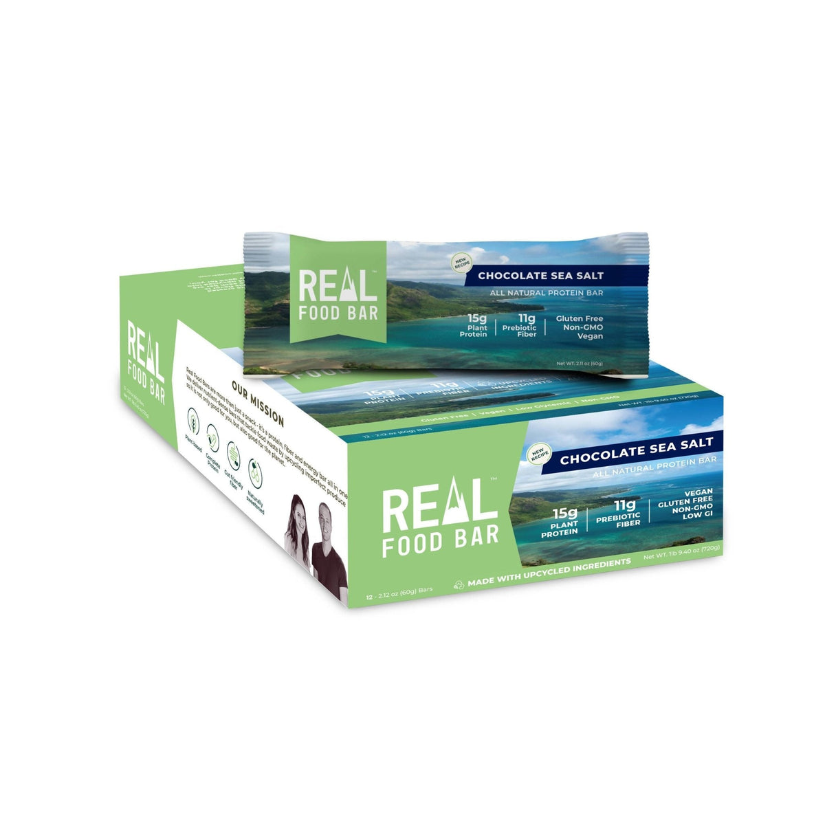 Real Food Bar’s Chocolate Sea Salt Bars – 12-Bar Pack (12 x 2.12oz)