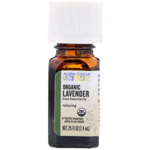 Aura Cacia – Essential Oil Organic Lavender, 0.25 oz – Pack of 1
