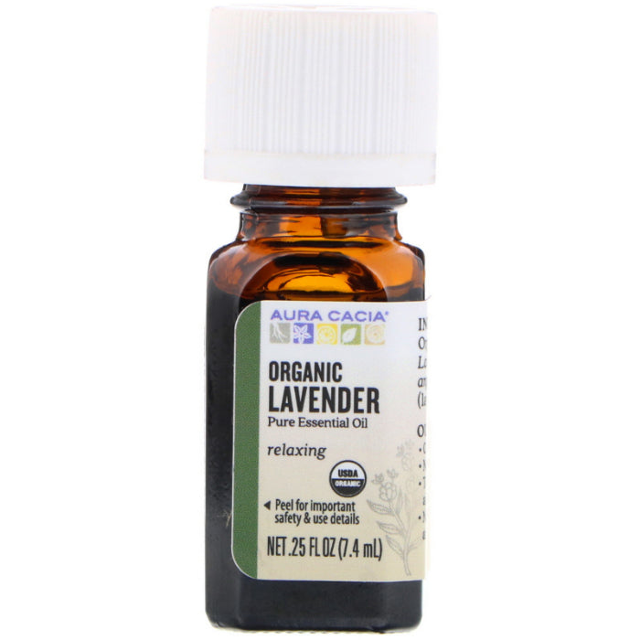 Aura Cacia – Essential Oil Organic Lavender, 0.25 oz – Pack of 1