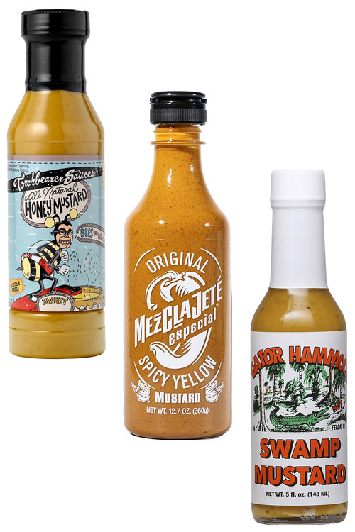 Best of Mustard Hot Sauces Gift Set, 3/5oz.