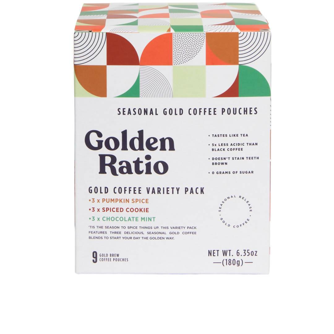 Gold Coffee Seasonal Variety, Low Acid- 6 boxes x 9-pouches
