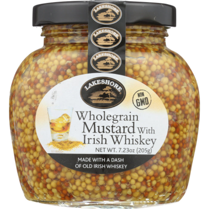 Lakeshore – Wholegrain Irish Whiskey Mustard, 7.23 Oz – Pack of 6