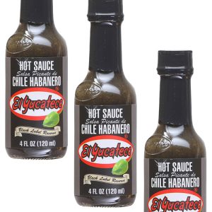 El Yucateco Black Label Reserve Chile Habanero 3 Pack, 3/4oz.