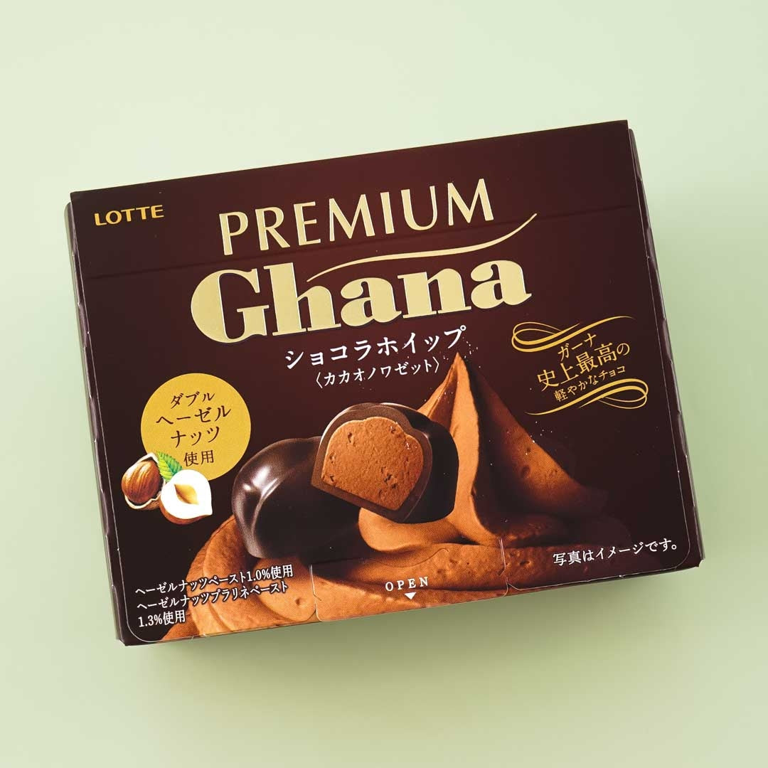 Lotte Premium Ghana Whipped Cacao Chocolat Noisette