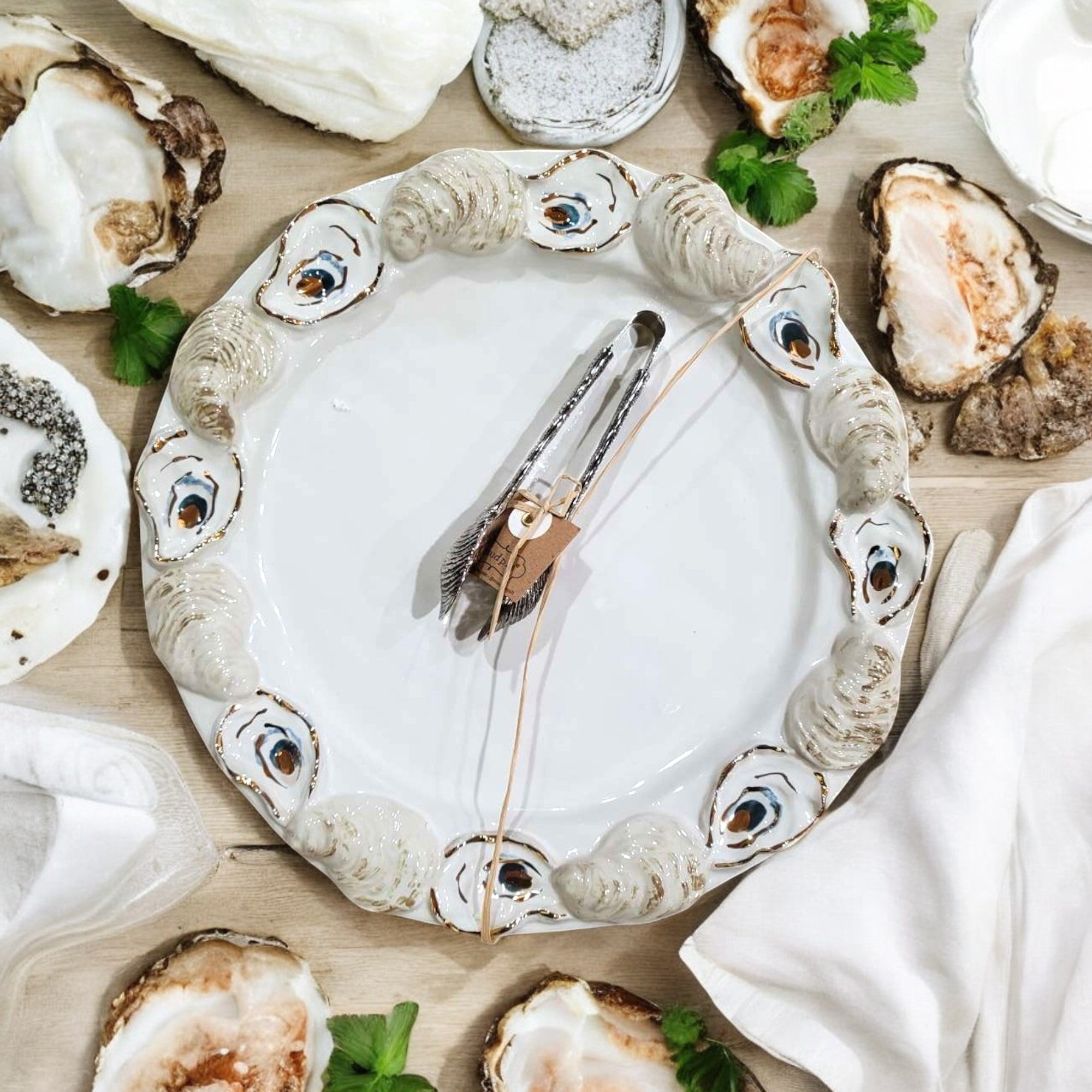 Oyster Round Platter – Coastal-Inspired Serving Dish