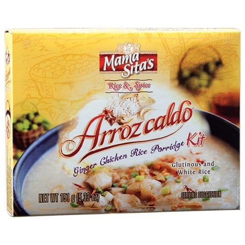 Mama Sita’s – Rice and Spice – Arrozcaldo – Ginger Chicken Rice Porridge Kit – Glutinous and White Rice – 151 G