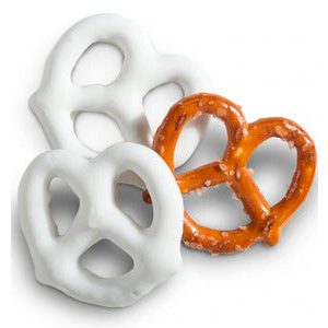 Ashers Mini White Chocolate Covered Pretzels.