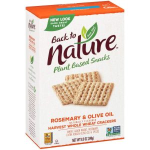 Back To Nature – Whole Wheat Crackers Rosemary & Olive Oil, 8.5 oz