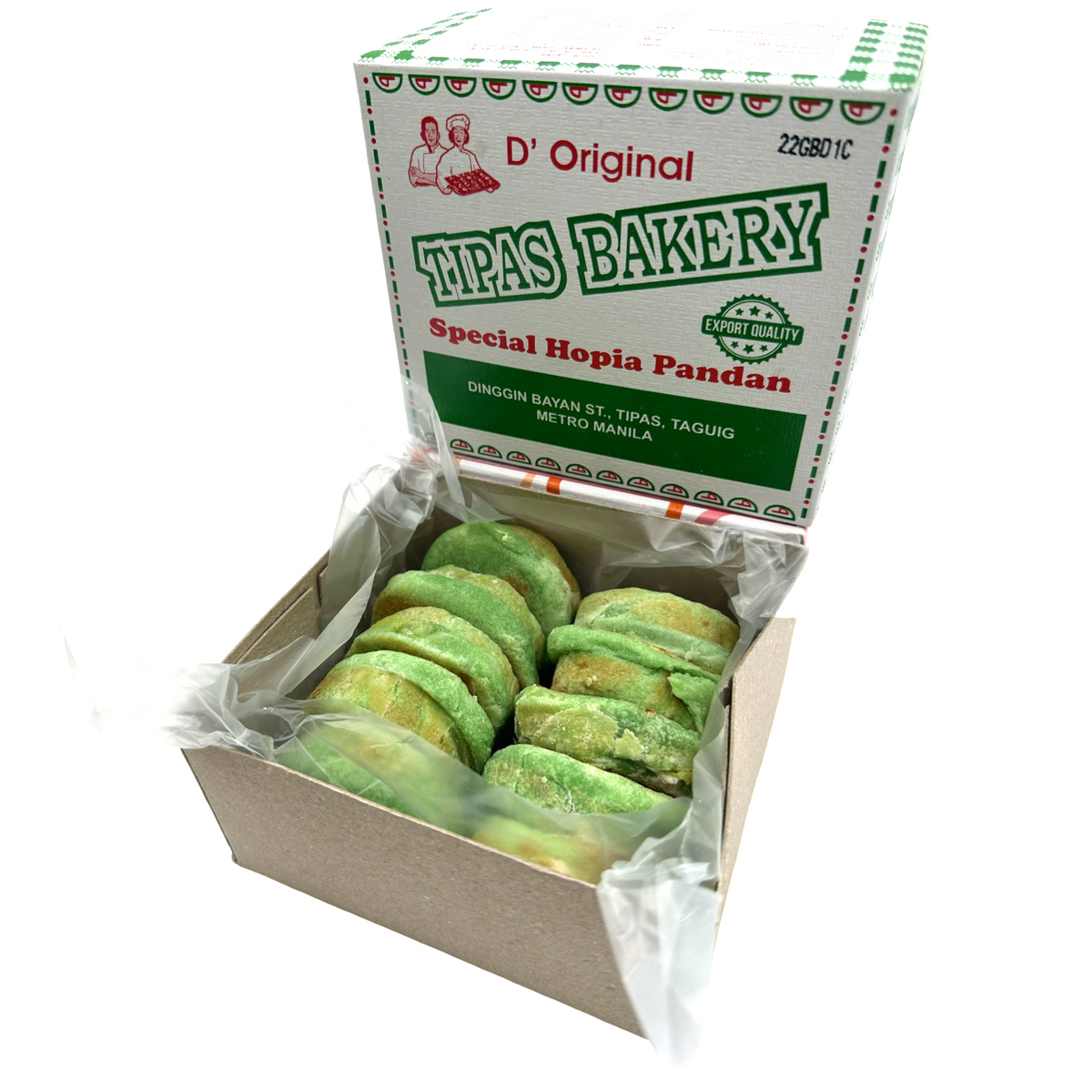 D’ Original Tipas – Special Hopia Pandan – 10 Pieces – 450 G