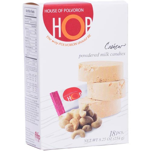 House of Polvoron – HOP – Cashew – Powdered Milk Candies – 18 Pieces – 234 G