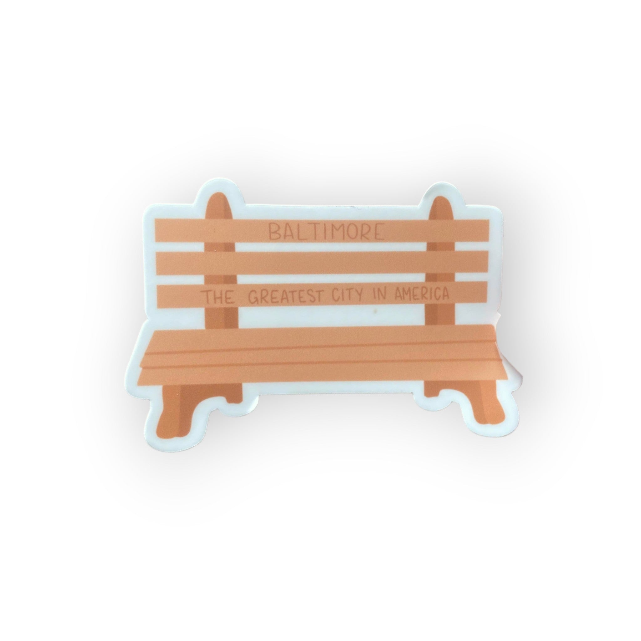 the letters mdn – Baltimore Maryland Bench Vinyl Sticker