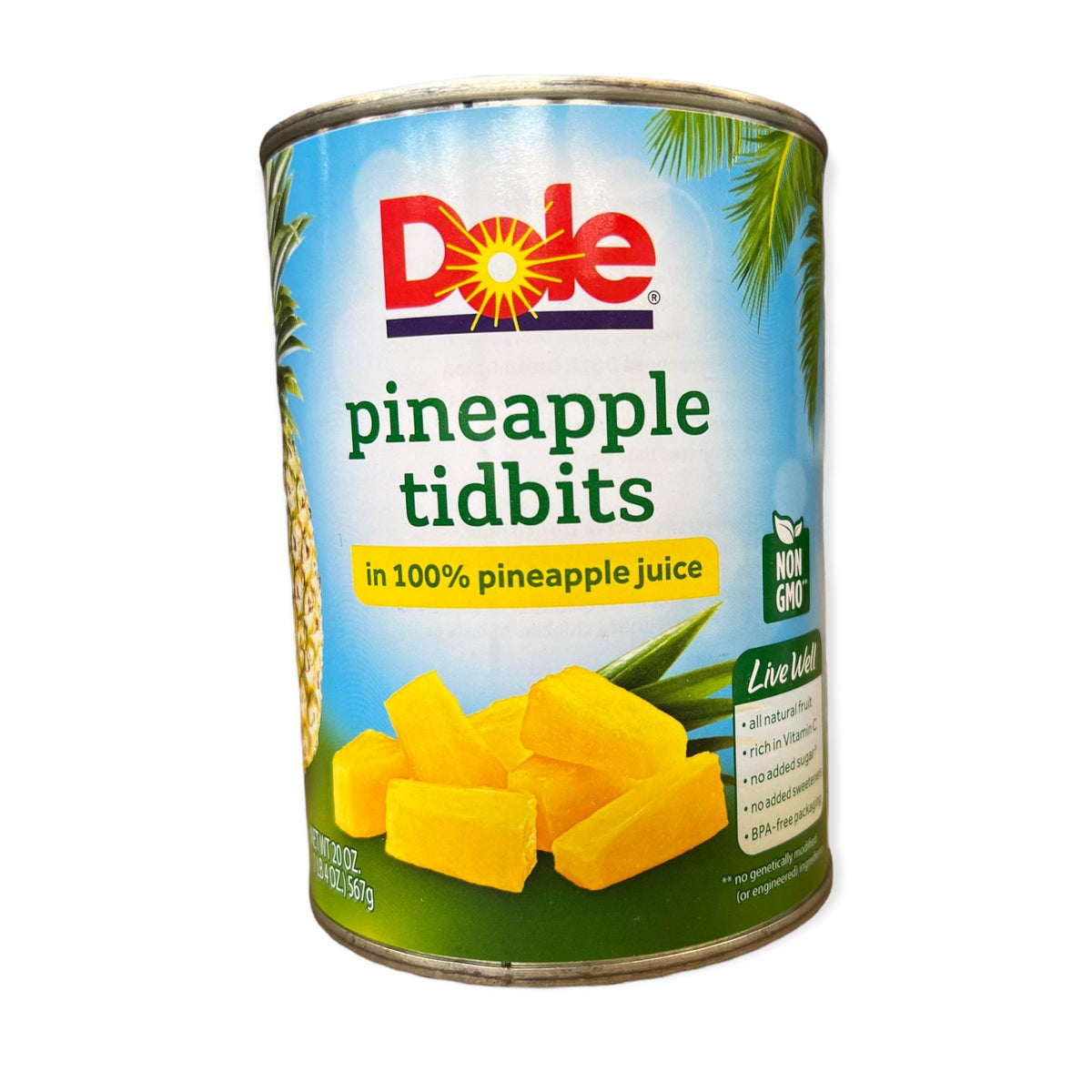 Dole – Pineapple Tidbits in Juice – 20oz