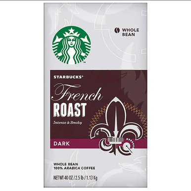 Starbucks French Roast Whole Coffee Beans, 40 oz.