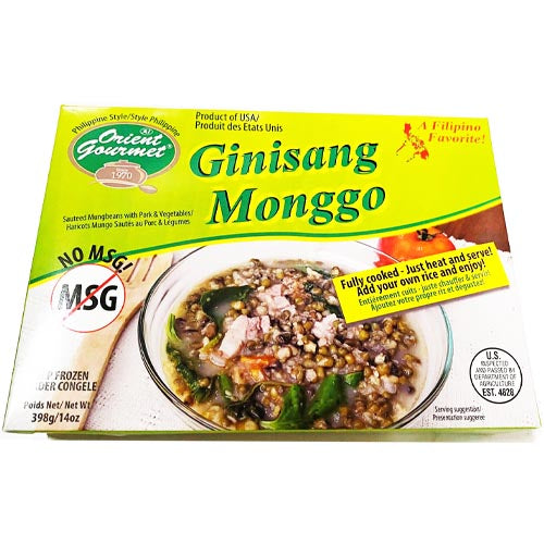 Orient Gourmet – Ginisang Monggo – Sauteed Mungbeans with Pork & Vegetables – Fully Cooked – Just Heat and Serve – 14 OZ
