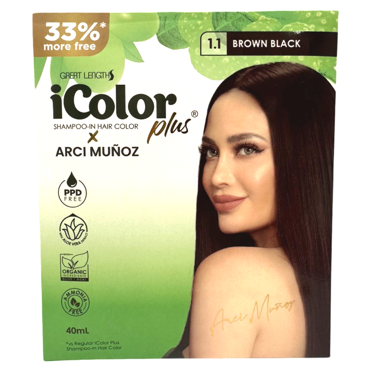 iColor Plus – Shampoo-In Hair Color – Brown Black – 40 ML