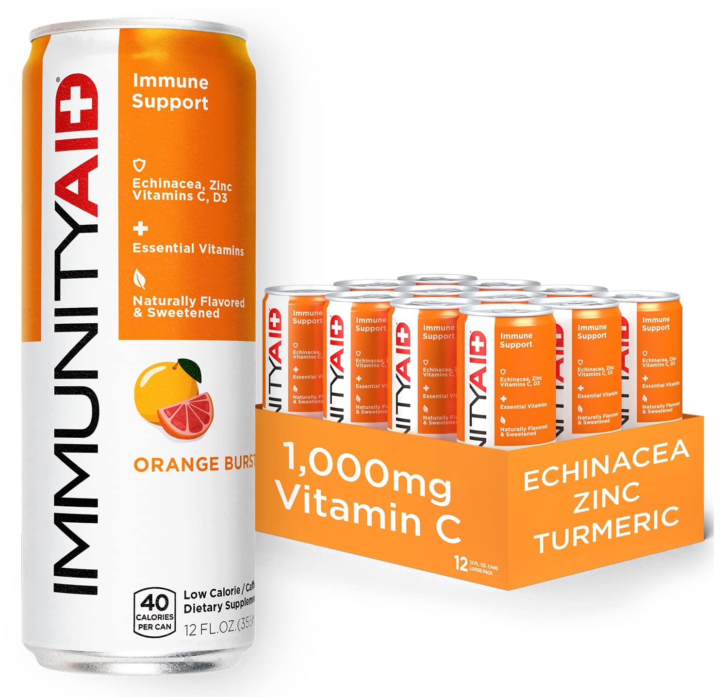 Lifeaid Beverage Co. – ImmunityAid Orange Burst, 12fl | Pack of 12